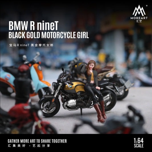 MoreArt BMW R NineT Motorbike & Girl Figure