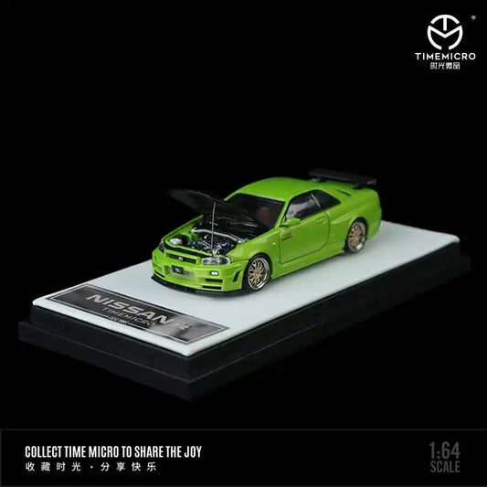 Timemicro Nissan Skyline R34 GTR Green