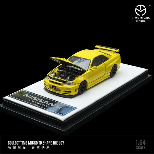 Timemicro Nissan Skyline R34 GTR Yellow