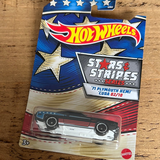 Hot Wheels US Exclusive Stars & Stripes 71 Plymouth Hemi Cuda