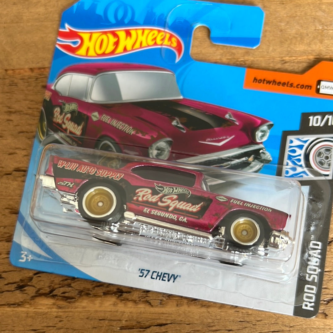 Hot Wheels Super Treasure Hunt 57 Chevy Short Card