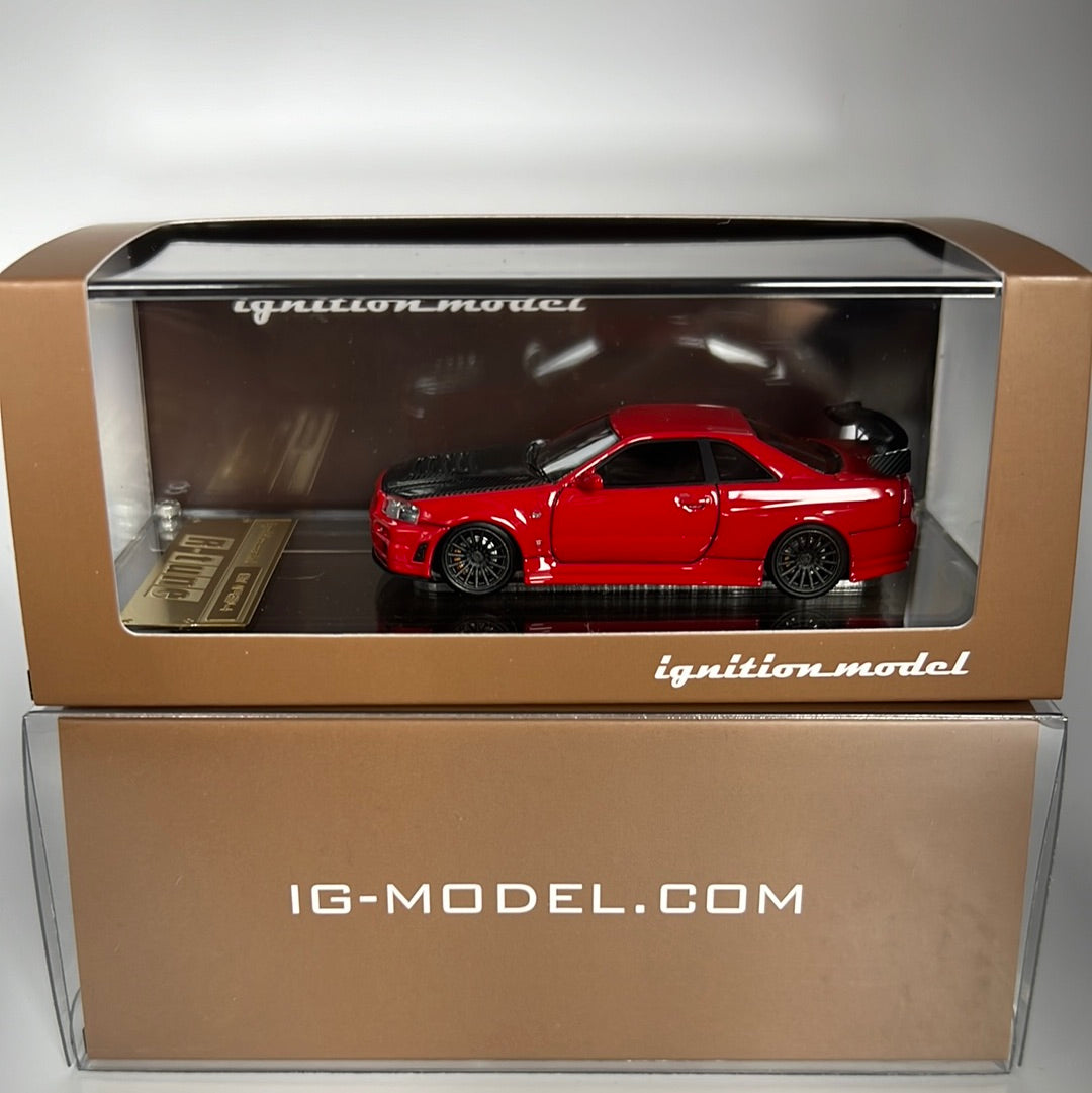 Ignition Model Resin Nissan Skyline R34 GTR R Tune Red