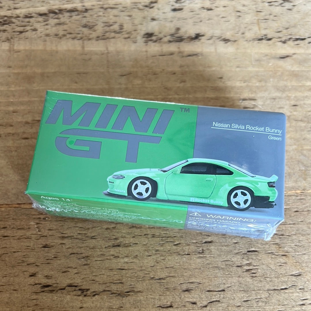 Mini GT Nissan Silvia S15 Rocket Bunny Green #500