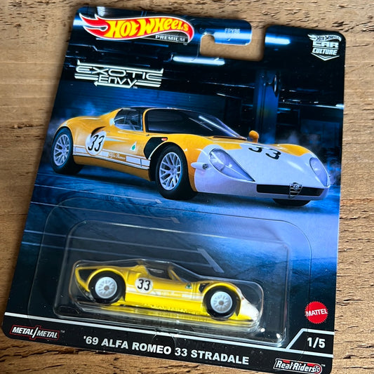 Hot Wheels Premium Exotic Envy 69 Alfa Romeo 33 Stradale