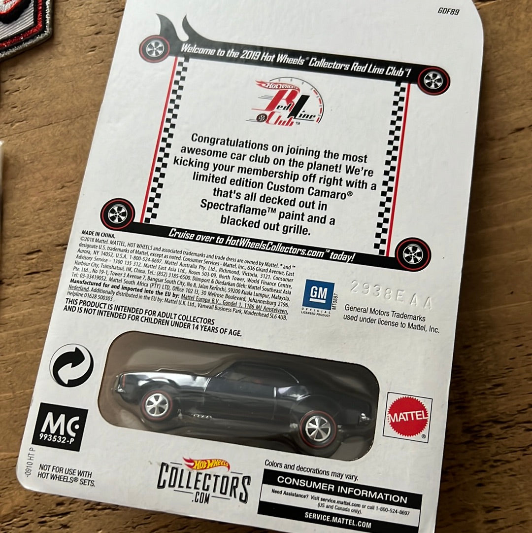 Hot Wheels RLC Chevrolet Camaro With Patch And Pin