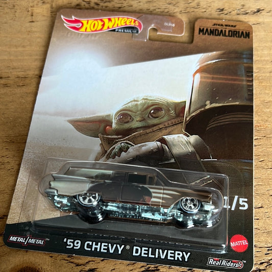 Hot Wheels Premium Pop Culture Star Wars 59 Chevy Delivery Baby Yoda