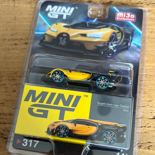 Mini GT Mijo Exclusive Bugatti Vision Gran Turismo Yellow #317