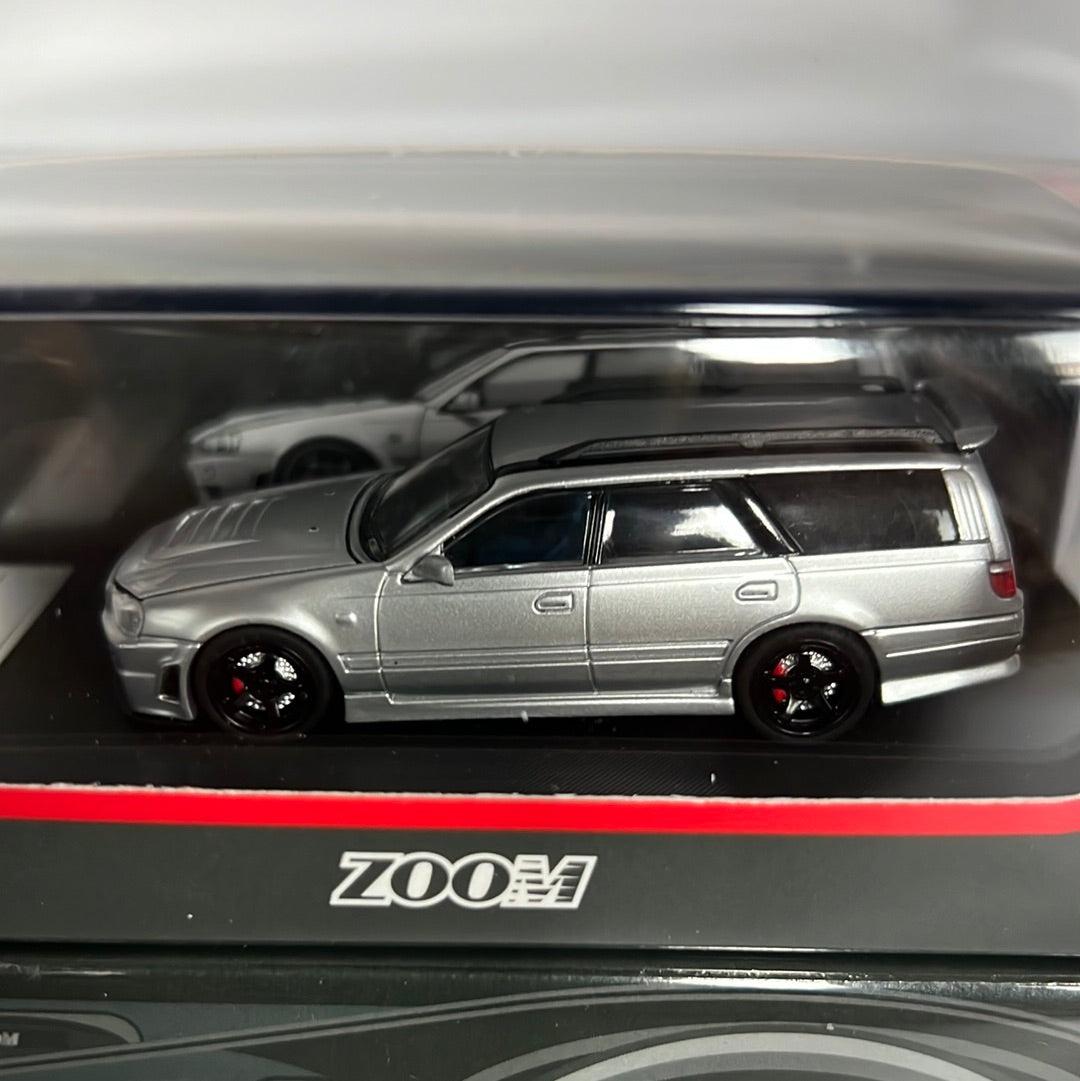 Zoom Model Nissan Stagea R34 Front End Silver