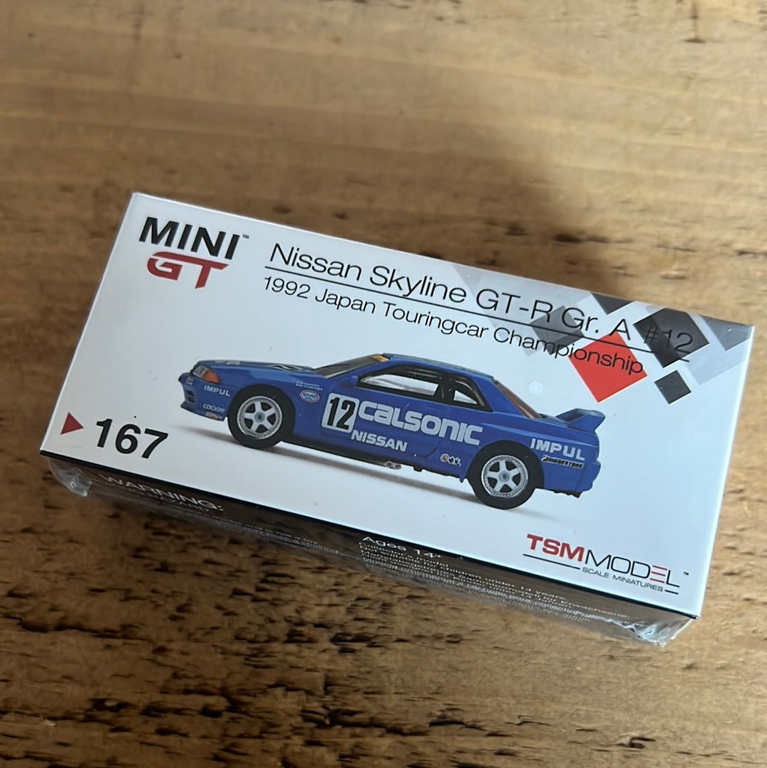 Mini GT Nissan Skyline R32 GTR Calsonic Touring Car #167