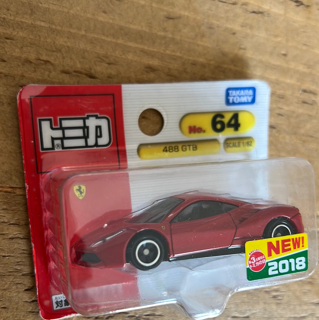 Tomica Ferrari 488 GTB Red