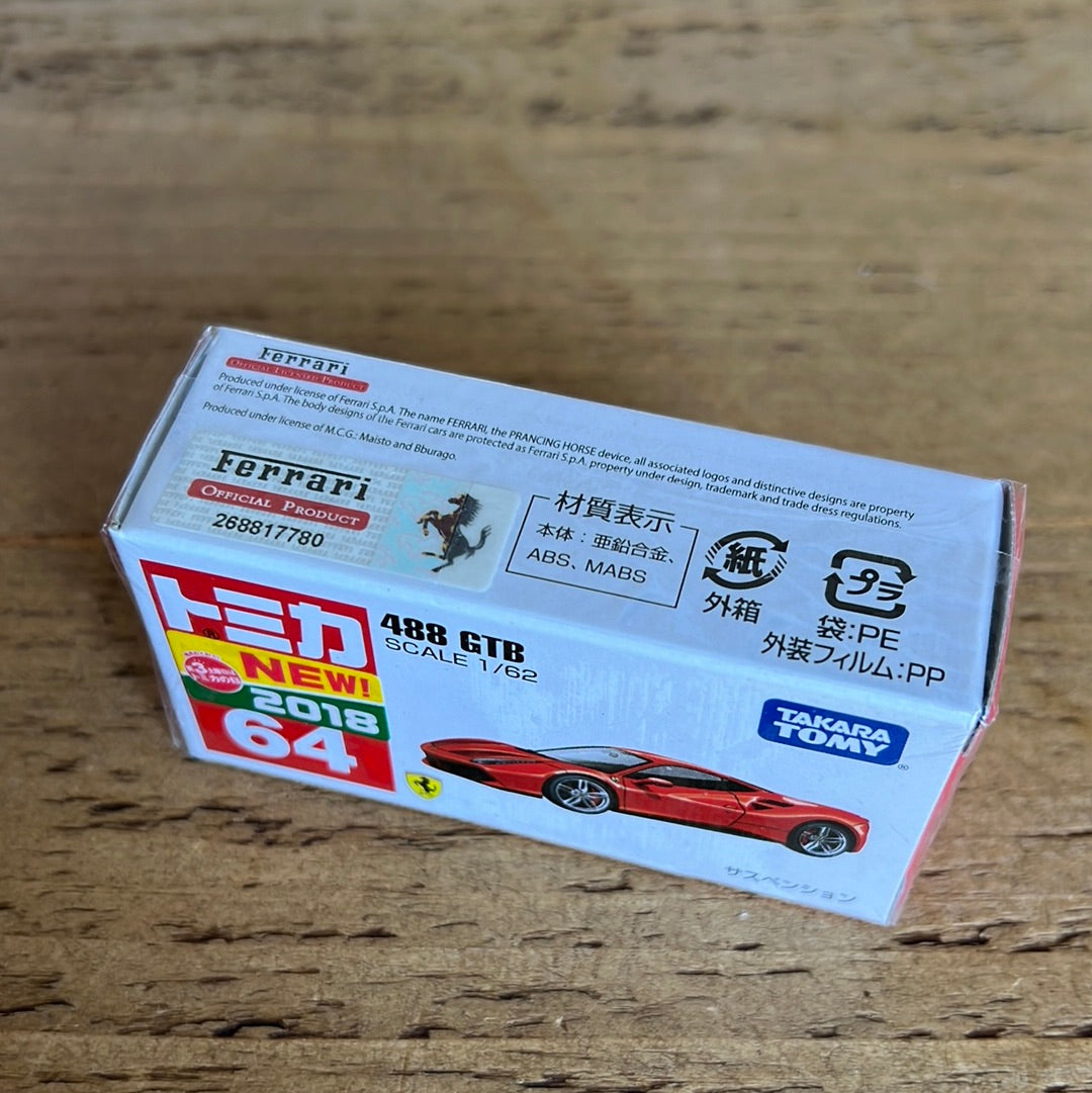 Tomica Ferrari 488 GTB Red